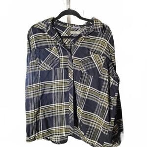 Natural Reflections XL Plaid Button-Up Shirt